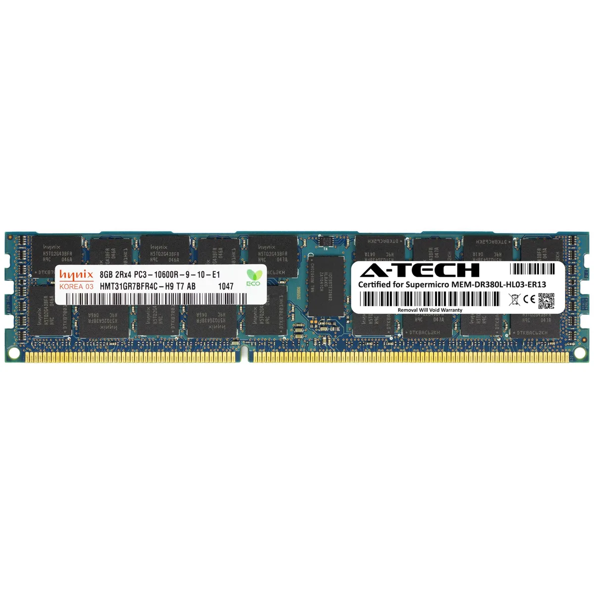 A-Tech A-Tech 8GB DDR3 1333MHz ECC RDIMM 2Rx4 240-Pin Server Memory — product photo