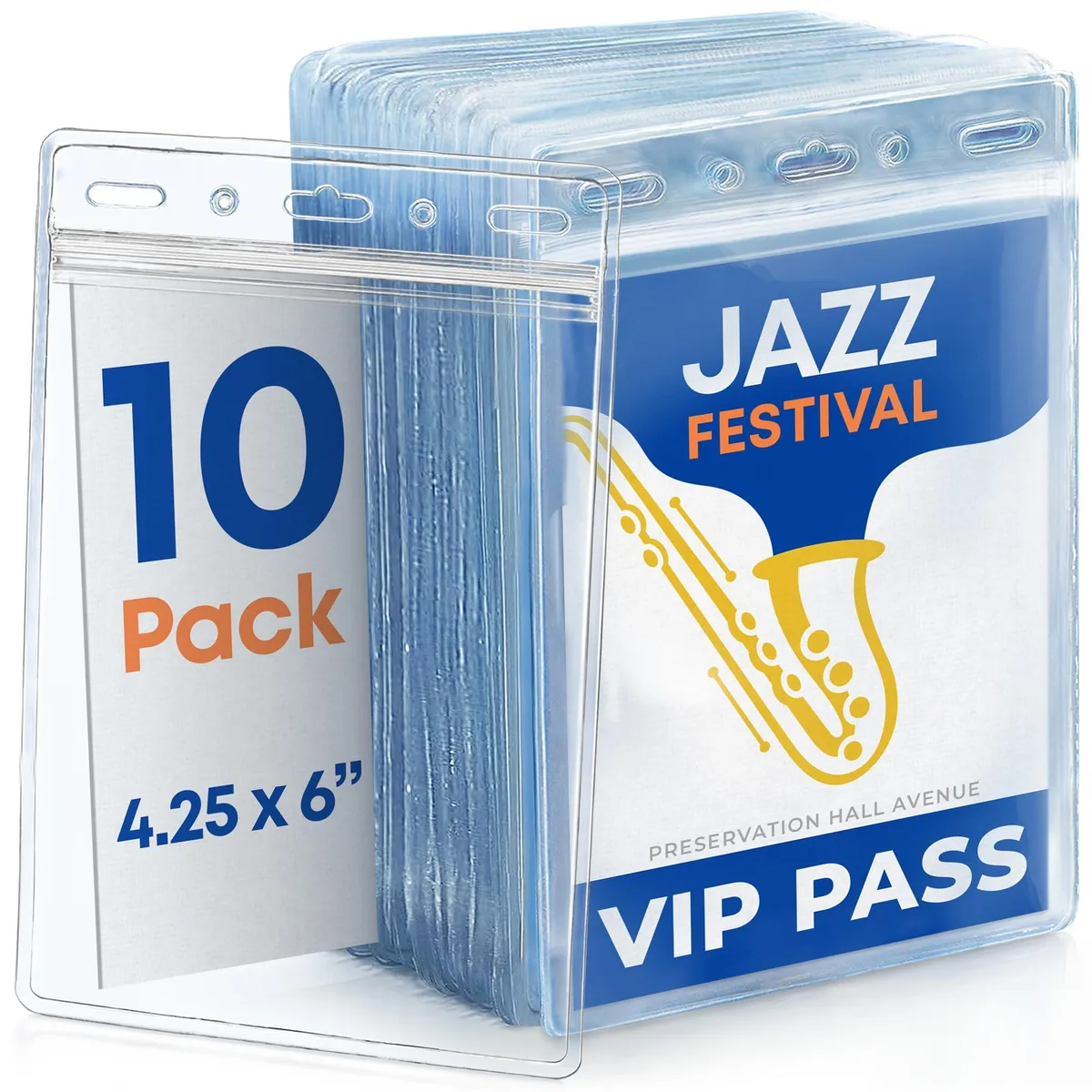 BlueCosto Vertical Passport & ID Badge Holders 4x6 Inch 10 Pack — product photo