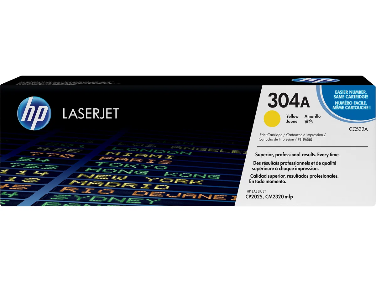 HP HP 304A Yellow Toner Cartridge CC532A 2800 Pages — product photo