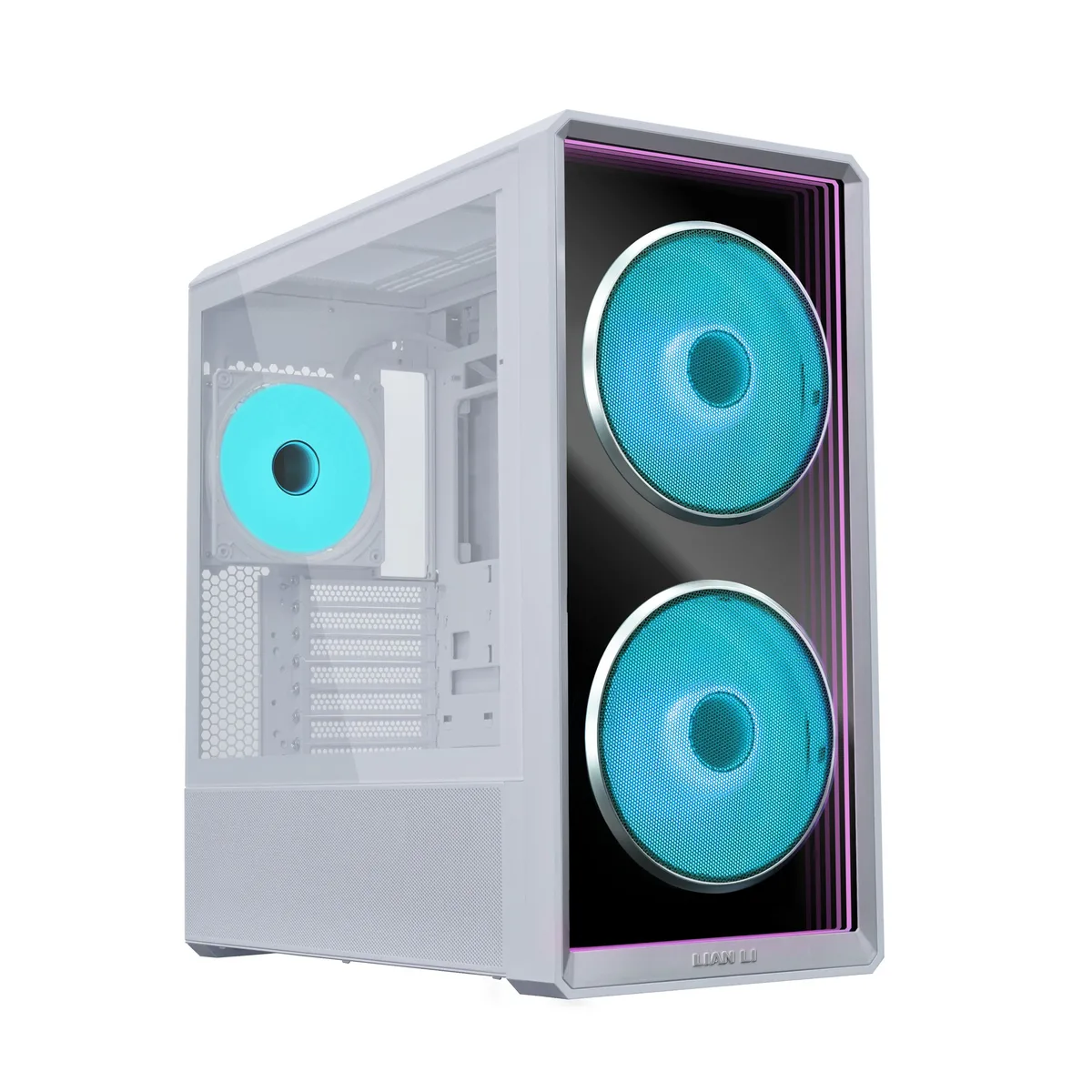 Lian Li Lian Li LAN217INFW PC Case Mid Tower ATX White 2x170mm 1x140mm ARGB Fans — product photo