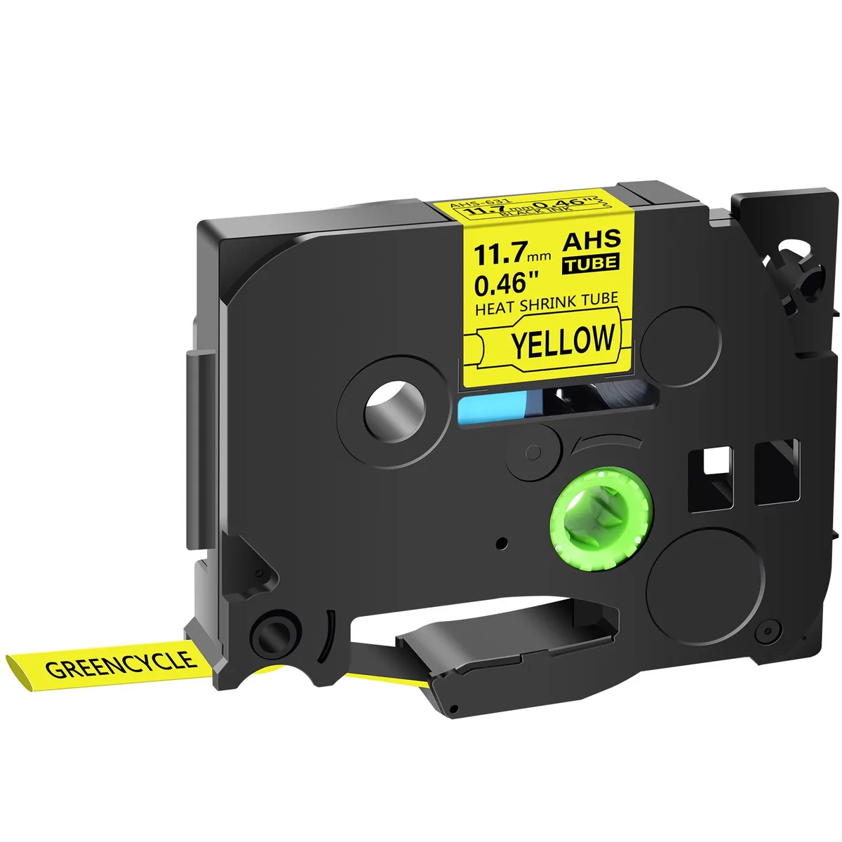 GREENCYCLE GREENCYCLE AHS-631 11.7mm 1.5m Black on Yellow Heat Shrink Label Tubes 50 Pack — product photo