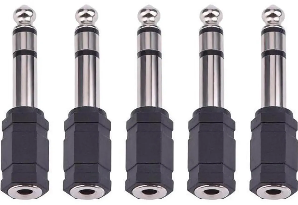SMUGDESK SMUGDESK 6.35mm to 3.5mm Stereo Audio Adapter, Pack of 5 — product photo