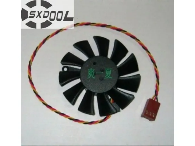 SXDOOL SXDOOL MGT6012YR-015 60x60x10mm DC 12V 0.37A 4000 RPM frameless graphics card case fan — product photo