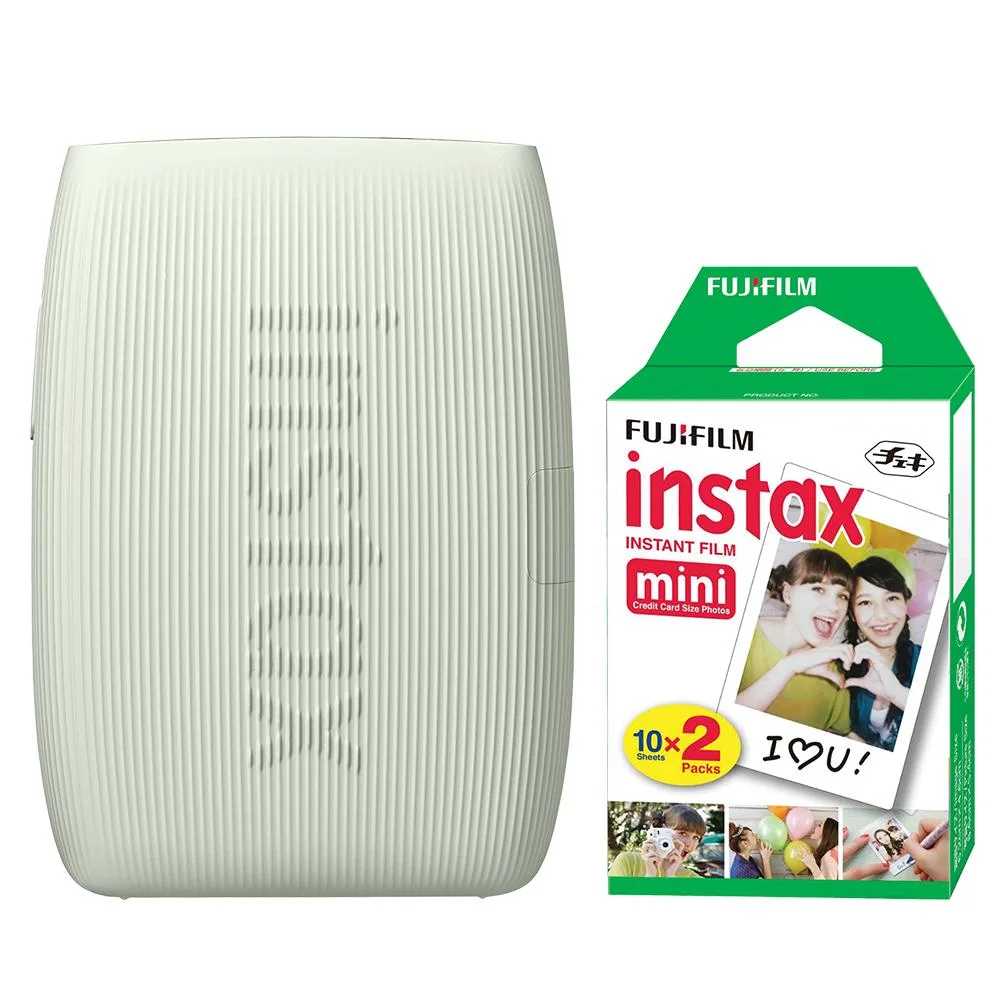 FUJIFILM FUJIFILM INSTAX MINI LINK 3 Sage Green printer with 20 film sheets — product photo
