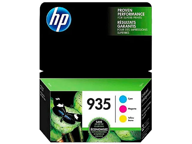 HP HP 935 N9H65FN#140 3-pack Cyan/Magenta/Yellow ink cartridges (genuine brands) — product photo