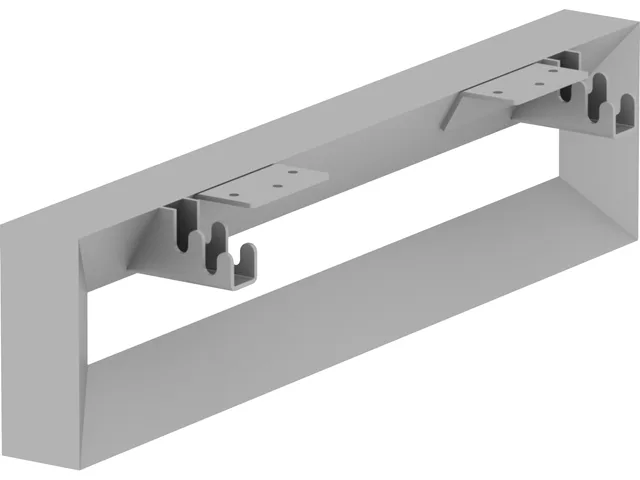 Silver metal side leg frame for 23-5/8 inch deep desktop