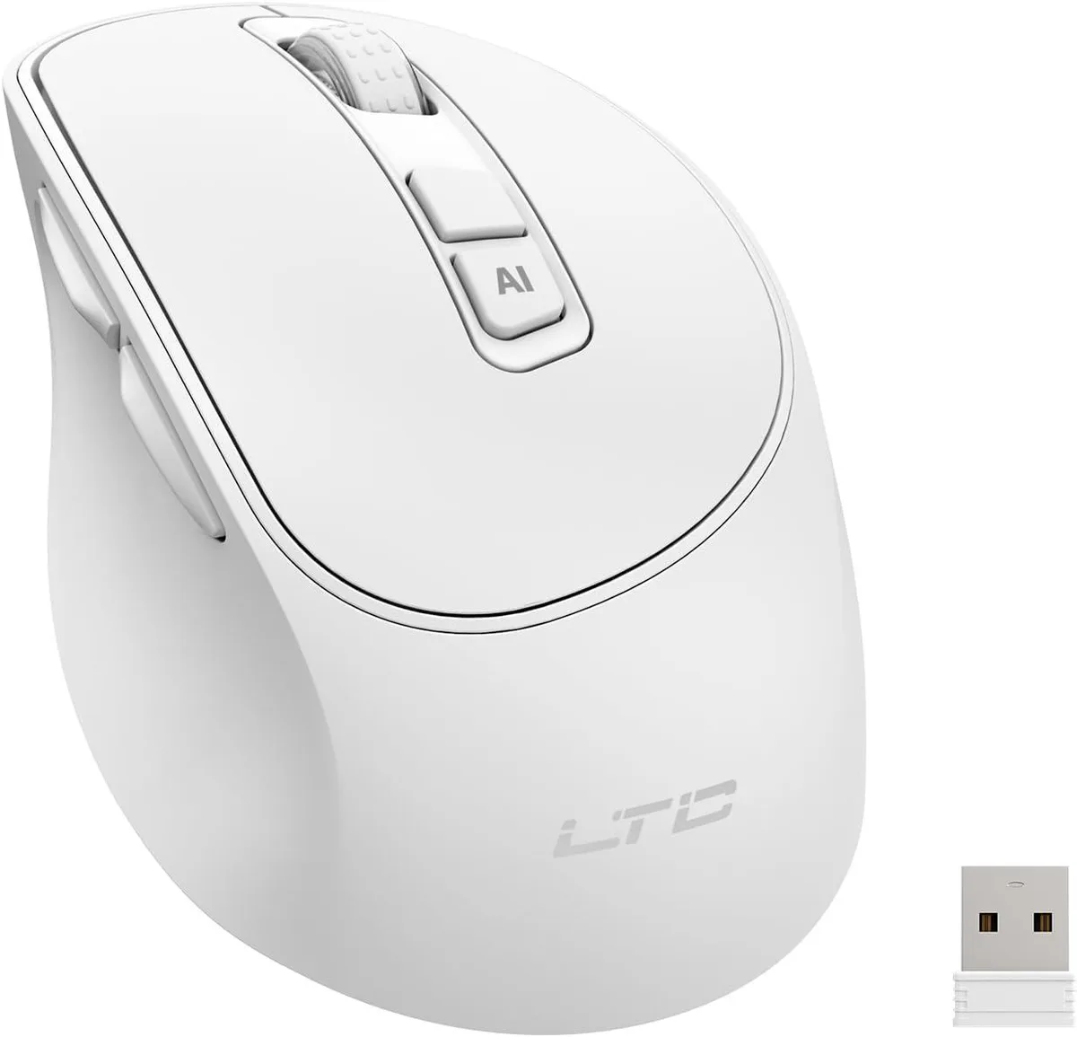 LTC LTC OM021 Wireless AI Mouse White 2.4/5.0GHz 500mAh — product photo
