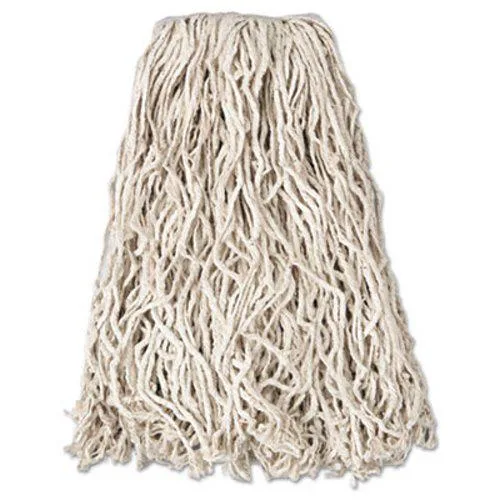 Rubbermaid Commercial Rubbermaid Commercial FGV11700WH00 20 oz Cotton Mop Heads Cut-End 12 Pack Cleaning — product photo