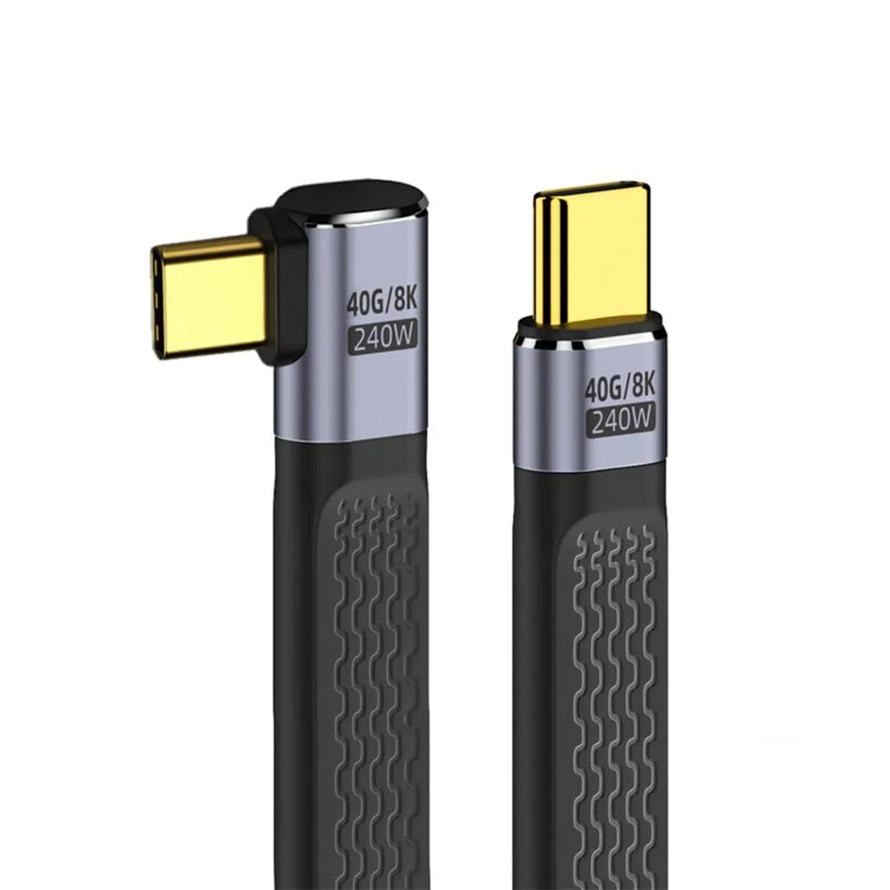 Fervit Fervit USB4 40Gbps 240W USB-C Male to Male Right Angled 13cm — product photo