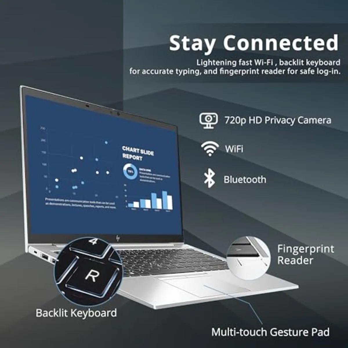 HP HP EliteBook 845 G8 Laptop 14" Ryzen 7 Pro 5850U 32GB 512GB SSD Silver — product photo