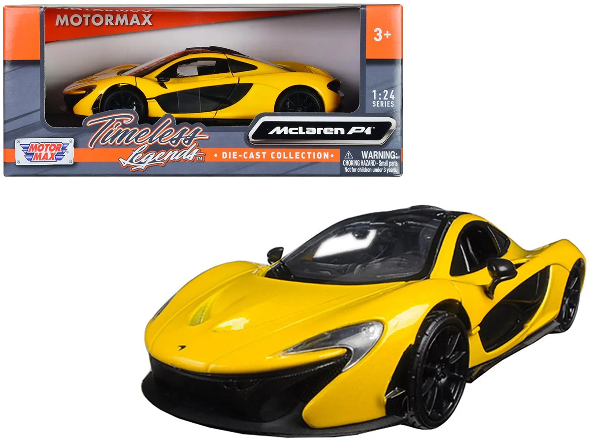 MOTORMAX MOTORMAX McLaren P1 Yellow 1/24 Diecast Car — product photo