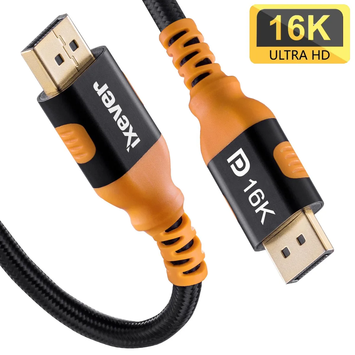 iXever iXever DisplayPort 2.0 cable 6.6 ft 16K@60Hz 8K@120Hz 4K@240Hz — product photo