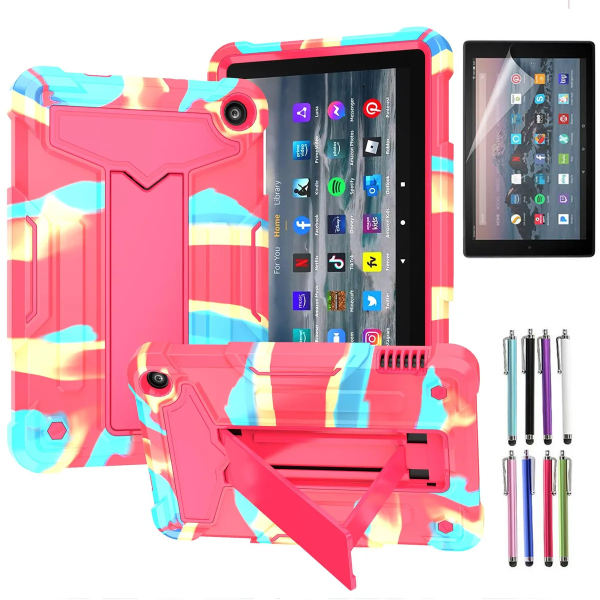 anicestore anicestore Protection Case Rainbow/Pink for Fire 7 12th Gen 2022 — product photo