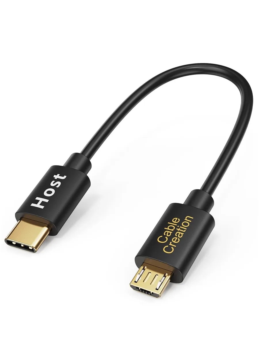 Vszerda Vszerda USB C to Micro USB 2.0 cable 0.65 ft 2-pack black — product photo