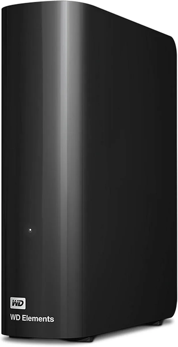 Black rectangular desktop external hard drive