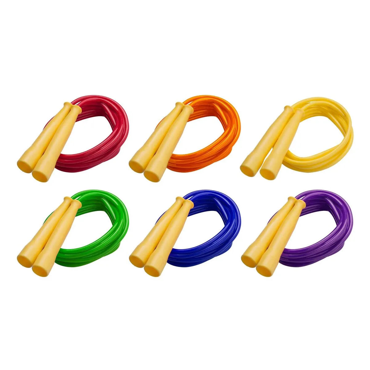 Eight-foot licorice jump rope with contoured plastic handles