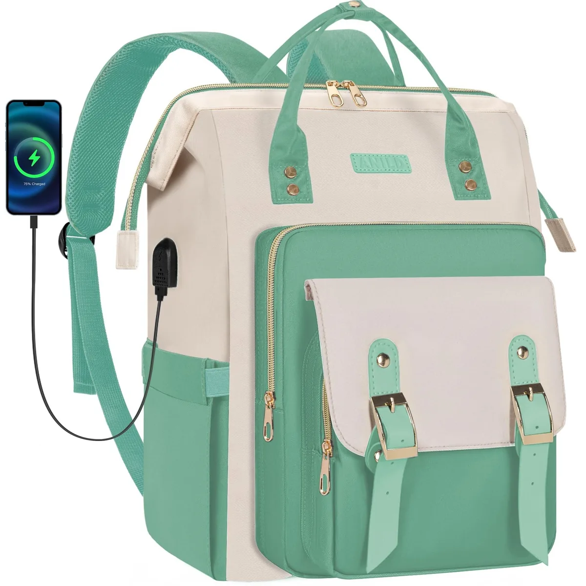 Adafruit Adafruit 2 in 1 Accessories 15.6 Inch Travel Backpack with USB Charging Port — product photo