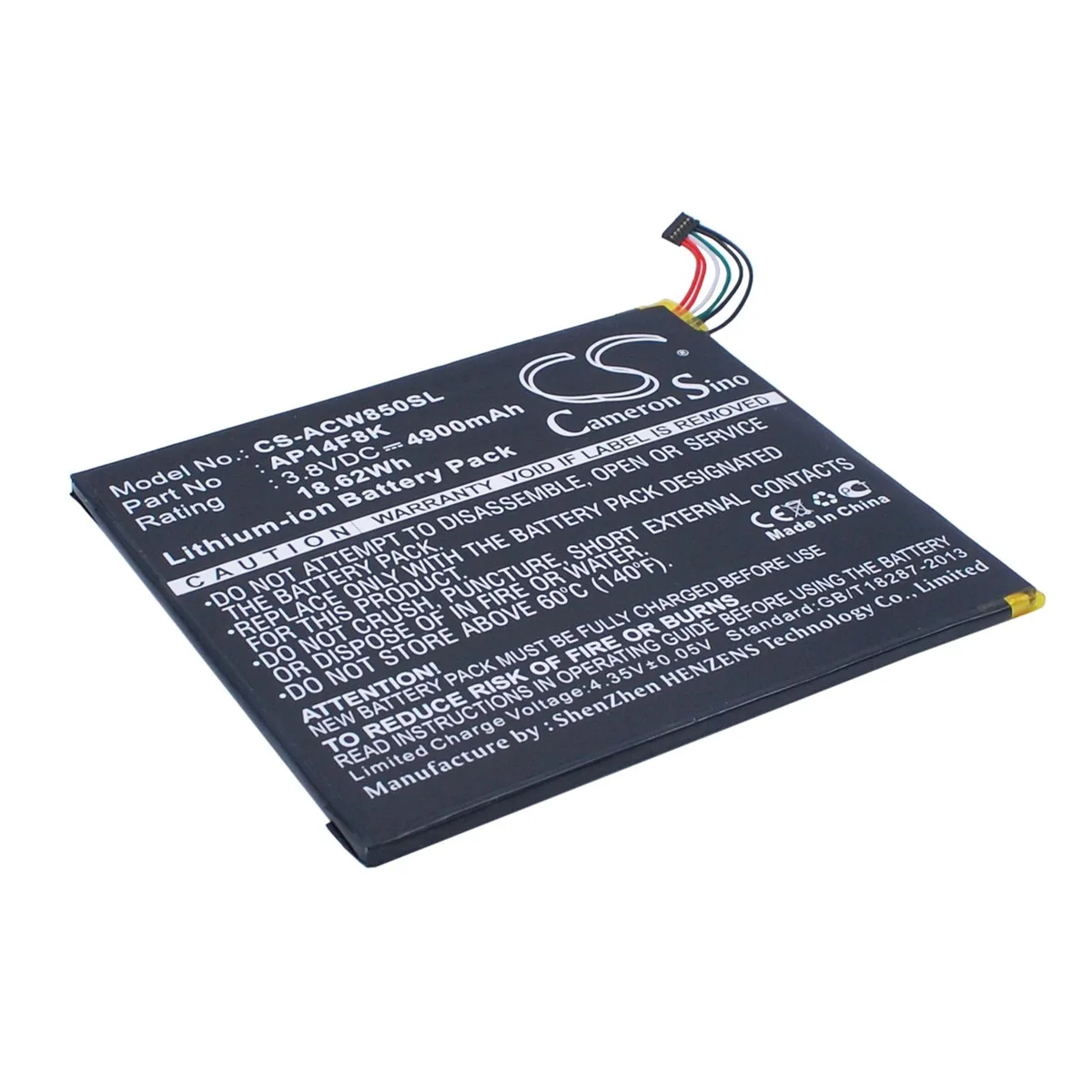 Cameron &amp; Co Cameron &amp; Co DS-CS-ACW850SL 3.8V 4900mAh Li-Polymer Black — product photo