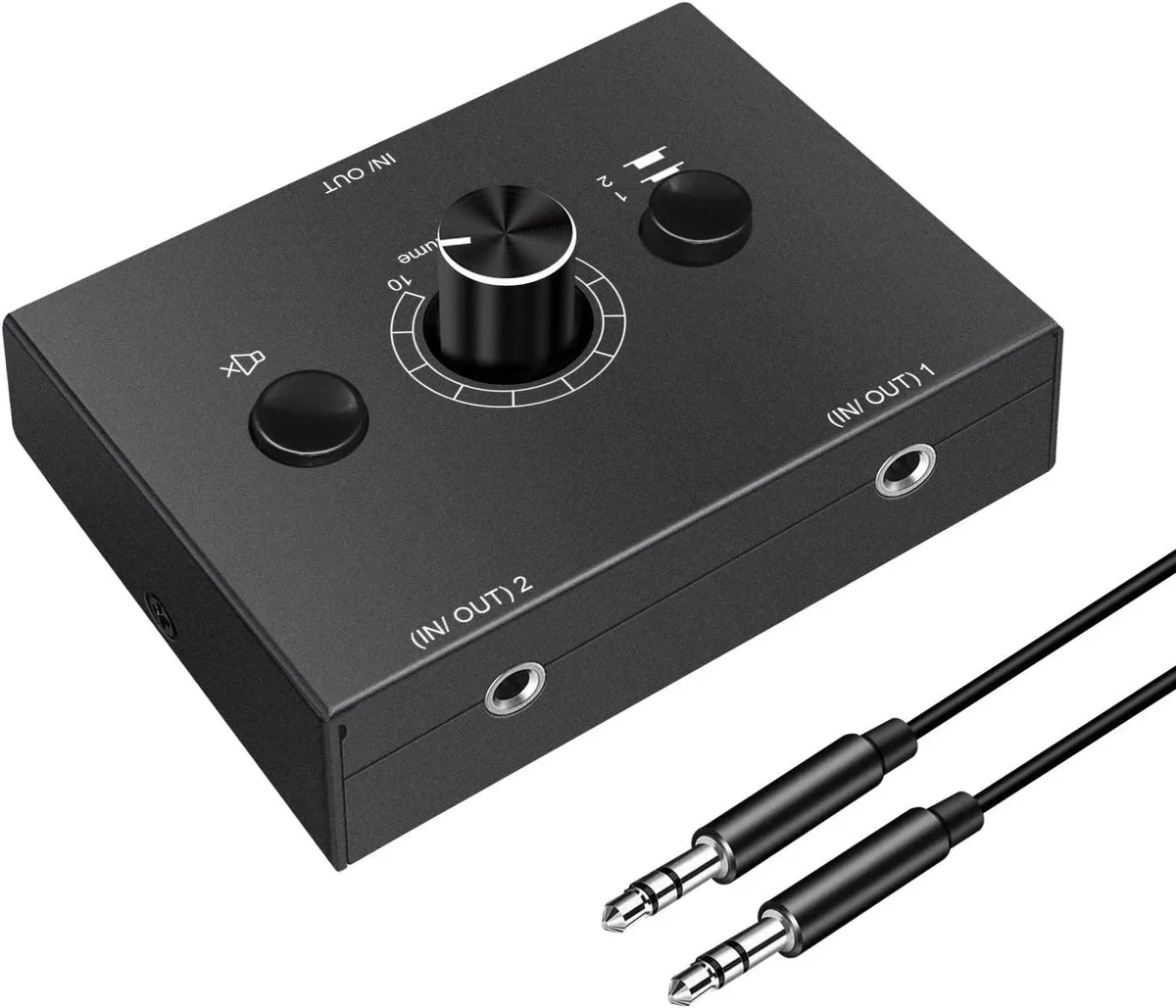 SMA SMA 3.5mm 2-Way Audio Switcher Black — product photo