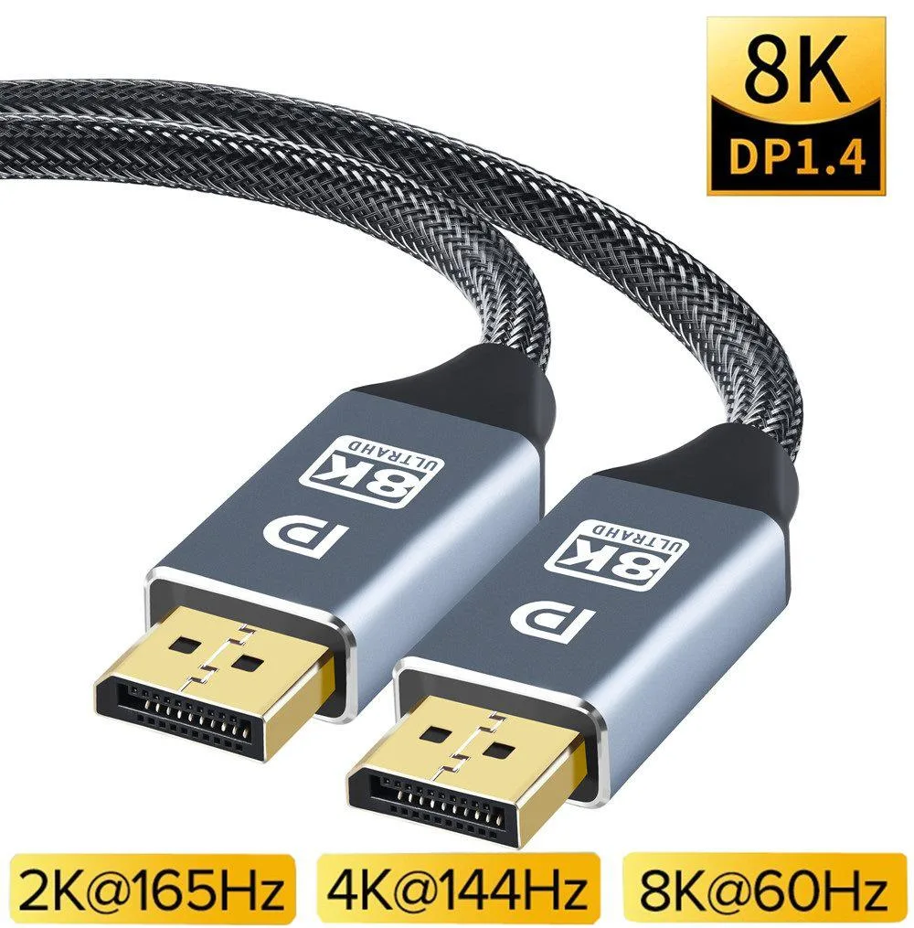 ESTONE ESTONE DP28 DisplayPort 1.4 Cable 10ft 8K 32.4Gbps Grey — product photo