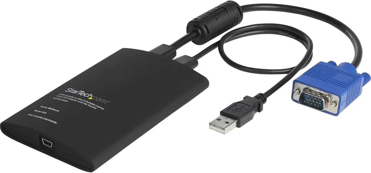 Explus-C Explus-C USB Crash Cart Adapter KVM Switch (NOTECONS02) Black — product photo