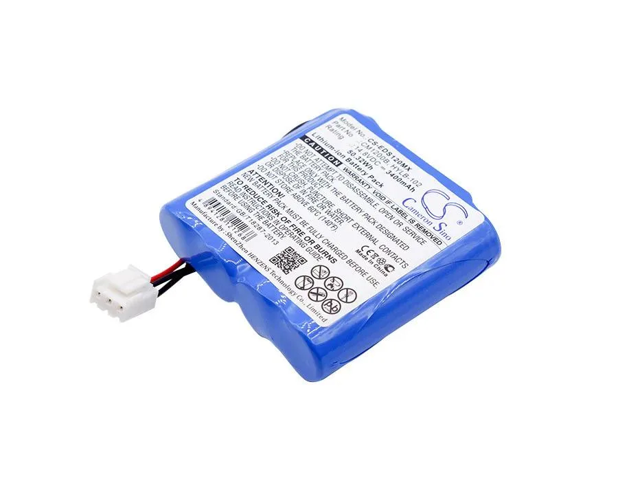 Rectangular Cameron Sino replacement battery, dark casing, two terminals visible