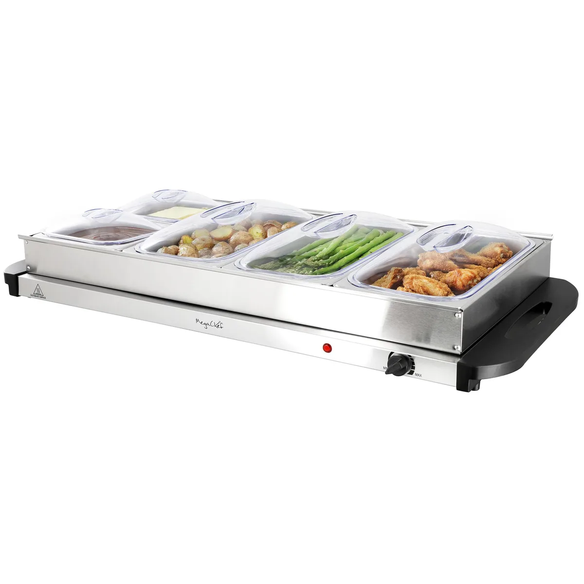 MegaChef MegaChef 5-Tray Buffet Server &amp; Warming Tray Stainless Steel 450W 120V — product photo