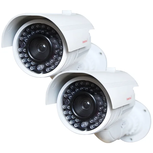 VideoSecu VideoSecu DMYIRV2K2 2-Pack Dummy Bullet CCTV Camera White — product photo