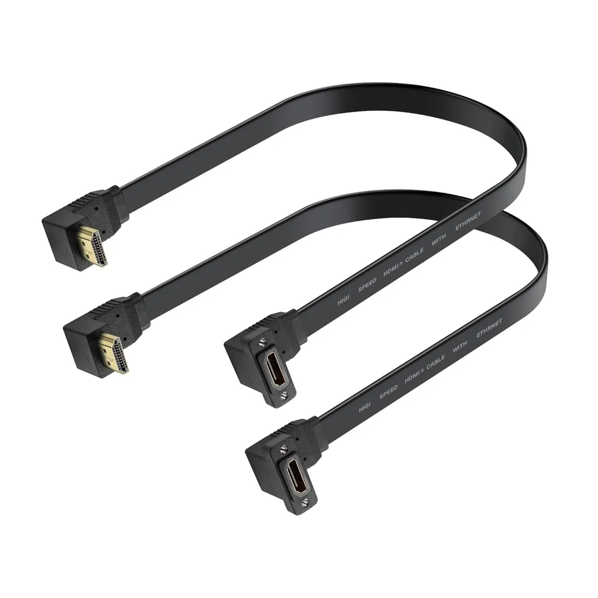 FLEANE FLEANE HDMI Adapter 90-Degree Male to Female 20inch 4K 60Hz 18Gbps 48-bit ARC — product photo