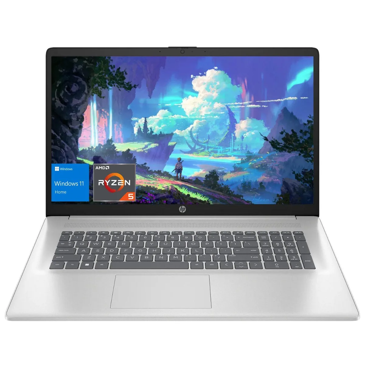 HP HP 17.3" FHD Laptop AMD Ryzen 5 7430U 16GB 1TB Silver — product photo