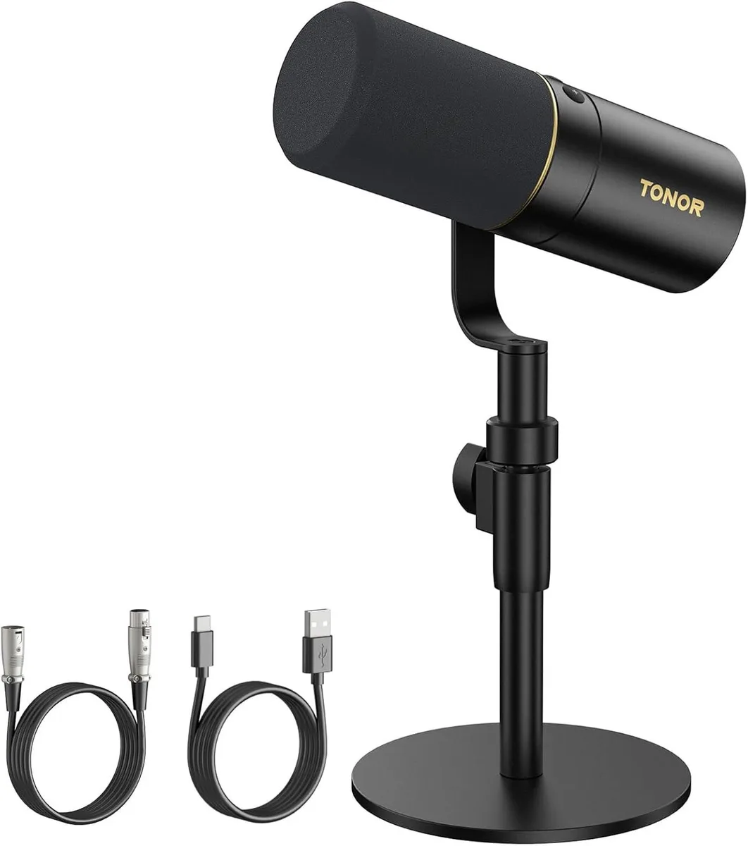 TONOR TD510+ Dynamic Microphone USB XLR Black — product photo