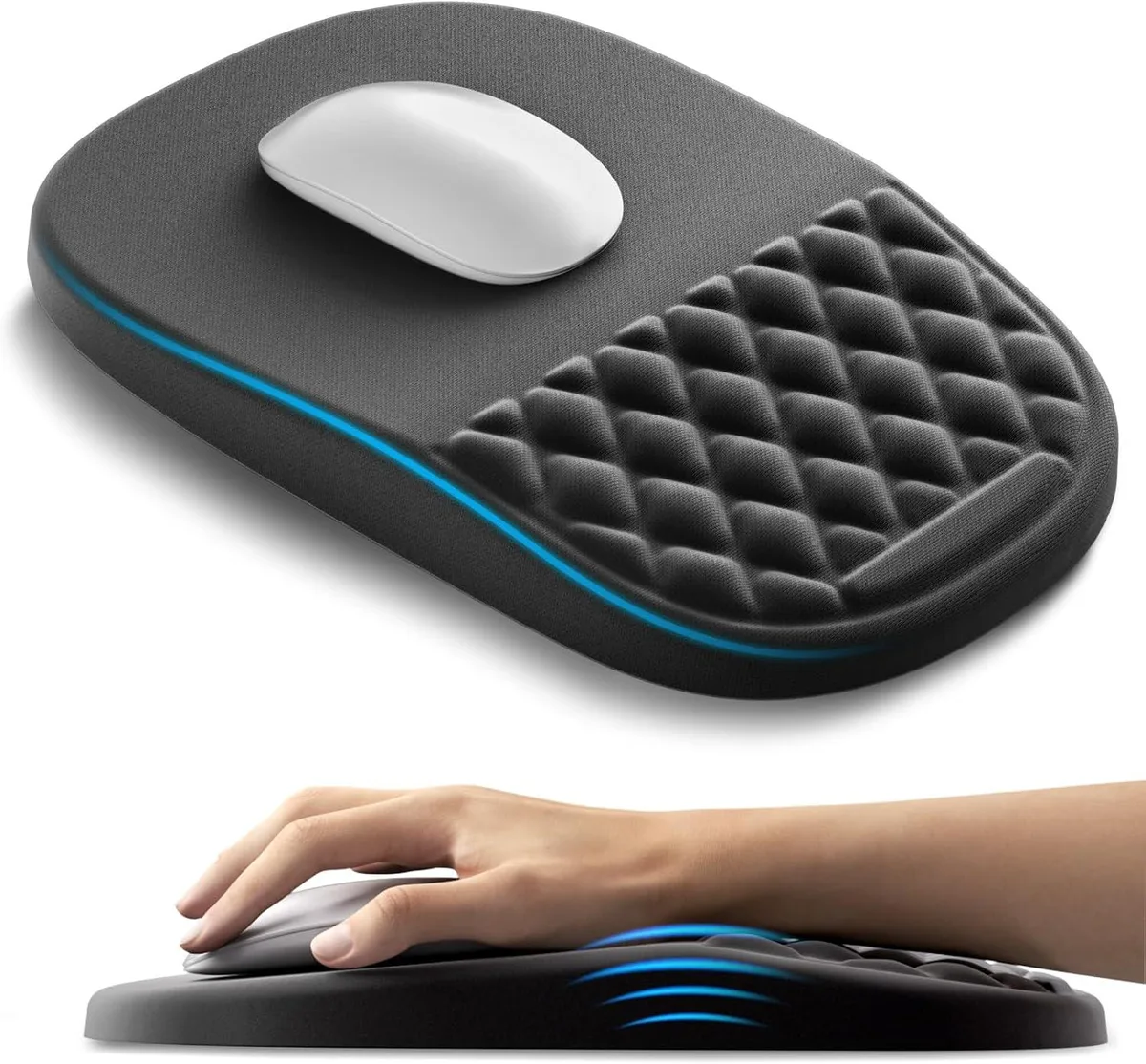 Emerson Emerson Ergonomic Mouse Pad with Wrist Rest Black — product photo