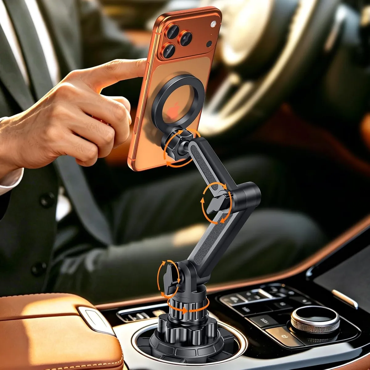 Keyence Keyence Universal Cup Car Phone Mount with Long Adjustable Neck — product photo