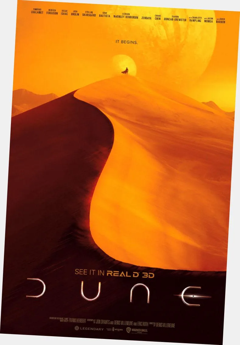Dune movie poster 24 by 36 inches rolled in tube