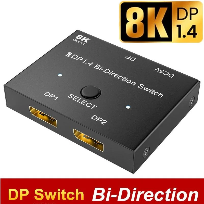 AUBEAMTO AUBEAMTO DP 1.4 Bidirectional Switch 2-in-1-out/1-in-2-out 8K@30Hz 4K@120Hz — product photo