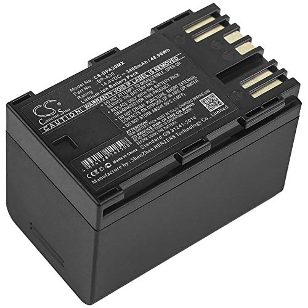  Cameron Sino BP-A30 3400mAh 48.96Wh lithium-ion camera battery — product photo