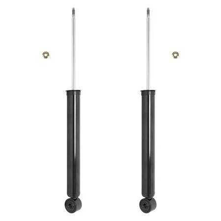 Two silver rear shock absorbers in a kit