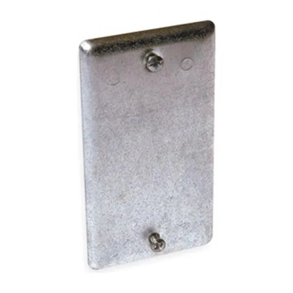 Hubbell Incorporated Hubbell Incorporated RACO 860 Electrical Box Cover Square 1 Gang Galvanized Zinc Blank Cover — product photo