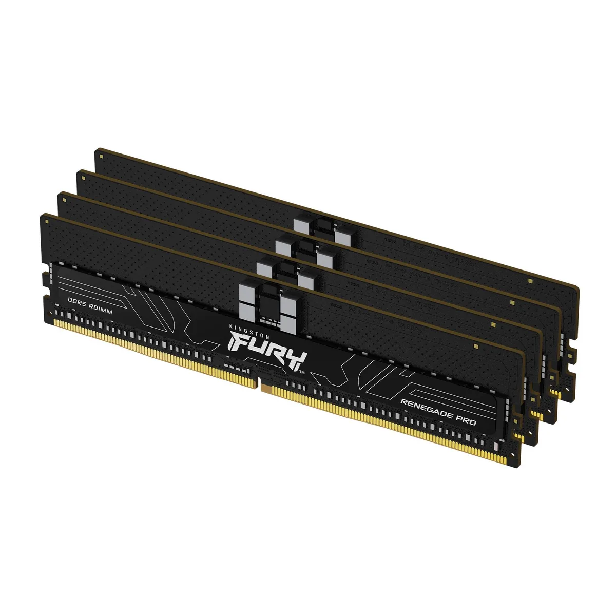 Kingston Technology Corp. Kingston Technology Corp. 128GB DDR5 5600 CL28 ECC 4x32GB Fury Renegade Pro RDIMM desktop RAM — product photo