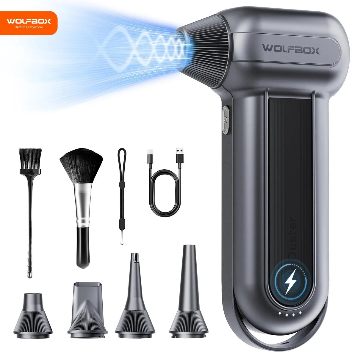 WOLFBOX WOLFBOX MF100 Cordless Air Blower 150000RPM Silver — product photo