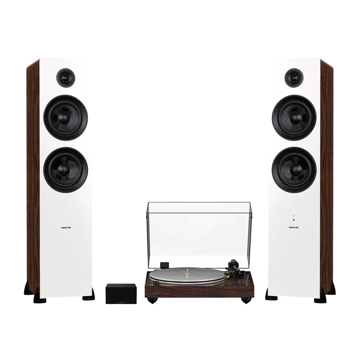 Fluance Fluance RT85N Turntable System with PA10 Preamp, Ai81 Speakers, Nagaoka MP-110, 150W, Walnut — product photo