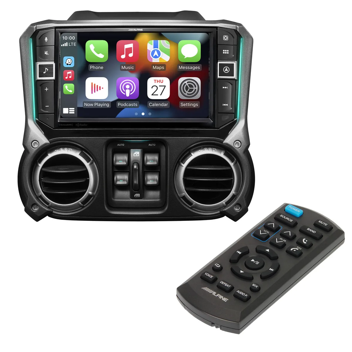 Alpine Alpine i509-WRA-JK 9-Inch Receiver &amp; RUE-4360 Remote Bundle for 2011-2018 Wrangler — product photo