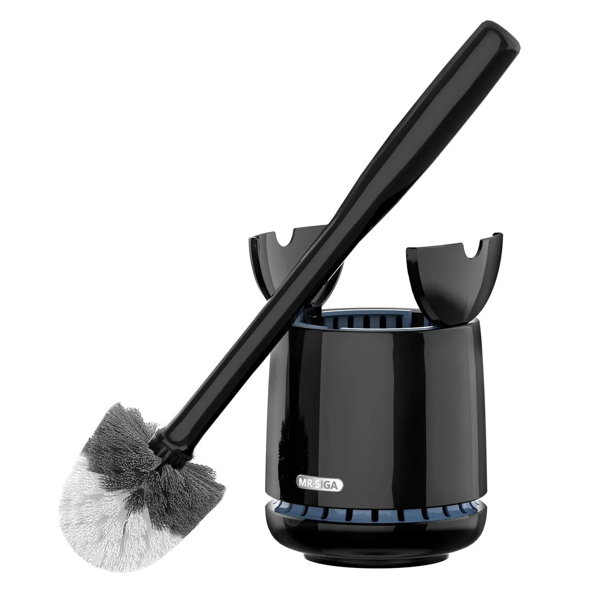  MR.SIGA Toilet Bowl Brush and Holder, Black, 15.8" Handle — product photo