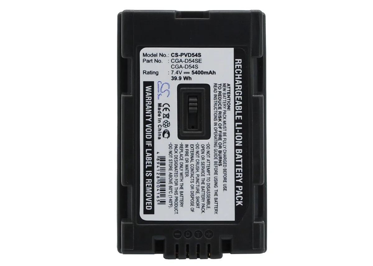  Cameron Sino 5400mAh 39.96Wh Li-ion Battery for Panasonic CGA-D54 VW-VBD55 — product photo