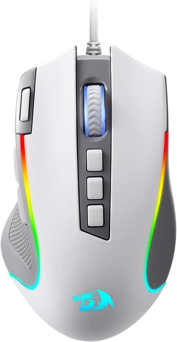Redragon Redragon M612 gaming mouse 8000 DPI 9 buttons Gray&amp;White — product photo
