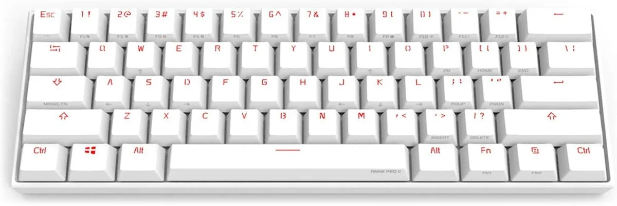TUKO TUKO CORN 60% Mechanical Gaming Keyboard Gateron Brown White — product photo