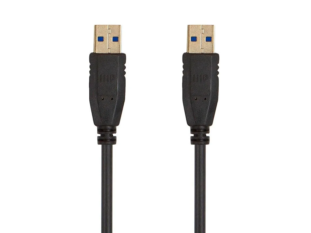Monoprice Inc. Monoprice Inc. 138596 USB 3.0 Type-A to Type-A cable 1.5 ft black — product photo