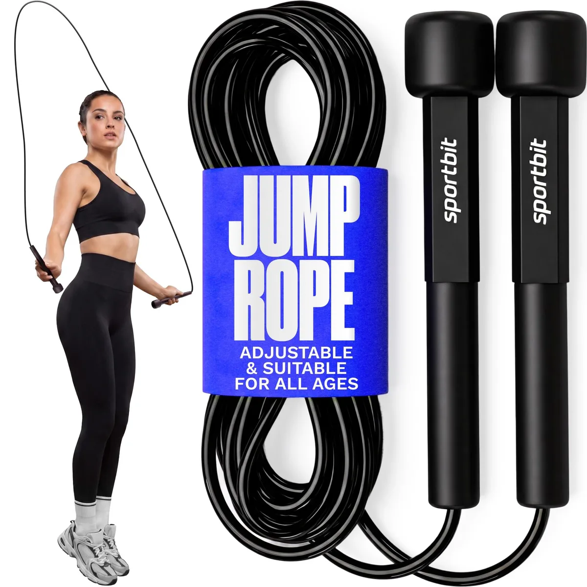  Velocity Exercise 43551-137233 Adjustable Jump Rope 118 in 360° spin 4.8 in handles cardio equipment — product photo