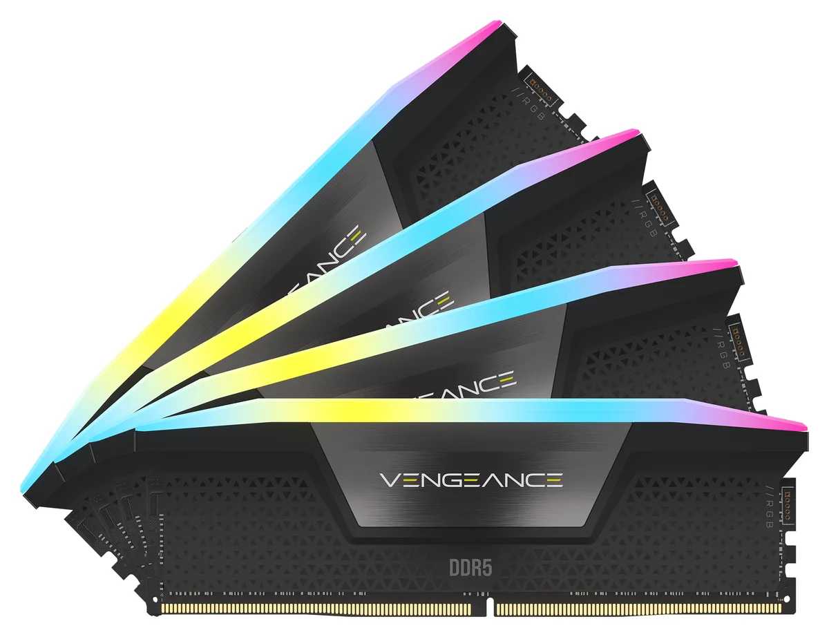 Corsair Corsair CMH64GX5M4B6600C32 Vengeance RGB 64GB (4×16GB) DDR5 6600 CL32 desktop RAM — product photo