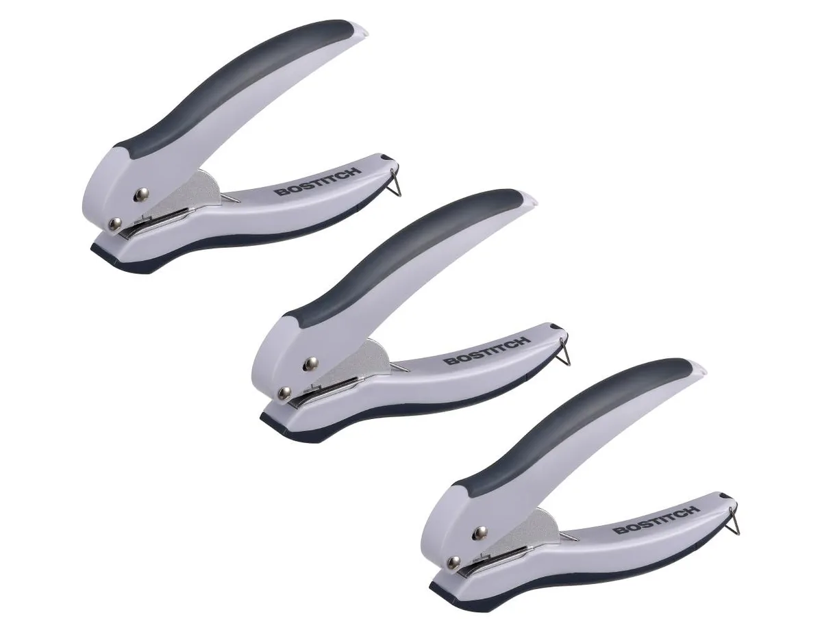  Office EZ Squeeze One-Hole Punch 10 Sheet Gray Blue Pack of 3 — product photo